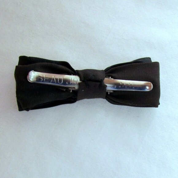BABY BOY'S BOW TIES - 2 CLIP-ON INFANT BOWTIES, BLACK, BLUE, by BEAU JR & ROYAL - Picture 7 of 10